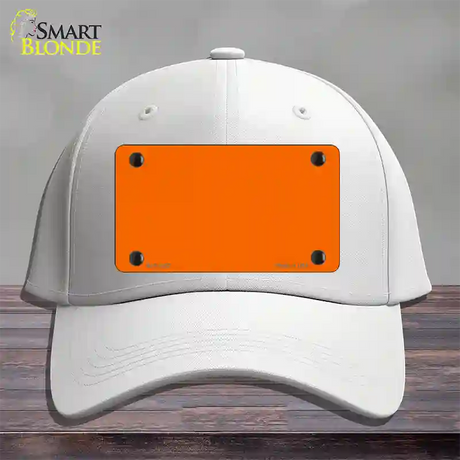 Orange Solid Novelty License Plate Hat Cotton / White