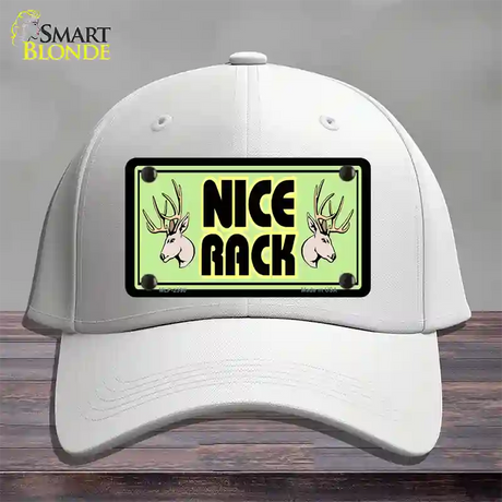 Nice Rack Novelty License Plate Hat Cotton / White