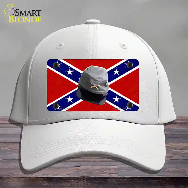 Confederate Army Cap Novelty License Plate Hat Cotton / White