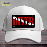 Scuba Diver Novelty License Plate Hat Cotton / White