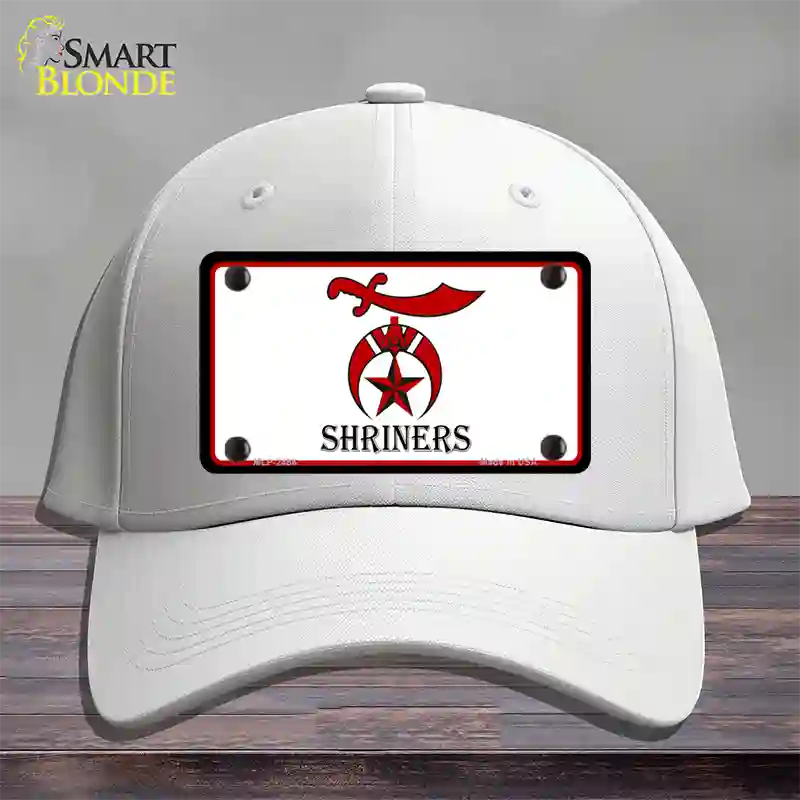 Shriners Logo Novelty License Plate Hat Cotton / White