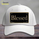 Blessed Gold Novelty License Plate Hat Cotton / White