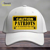 Caution Patriots Novelty License Plate Hat Cotton / White