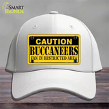 Caution Buccaneers Novelty License Plate Hat Cotton / White