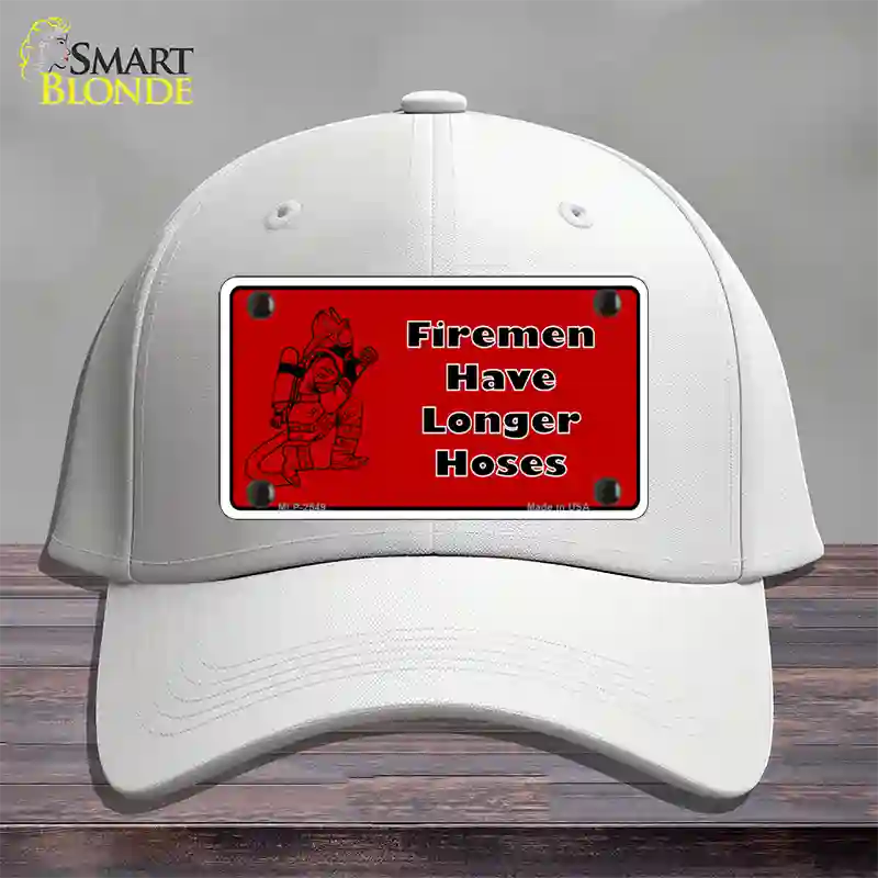 Fireman Have Longer Hoses Novelty License Plate Hat Cotton / White