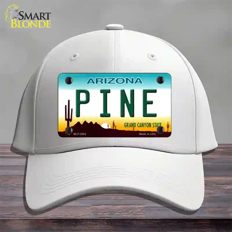 Pine Arizona Novelty License Plate Hat Cotton / White