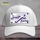 Jesus Saves Novelty License Plate Hat Cotton / White