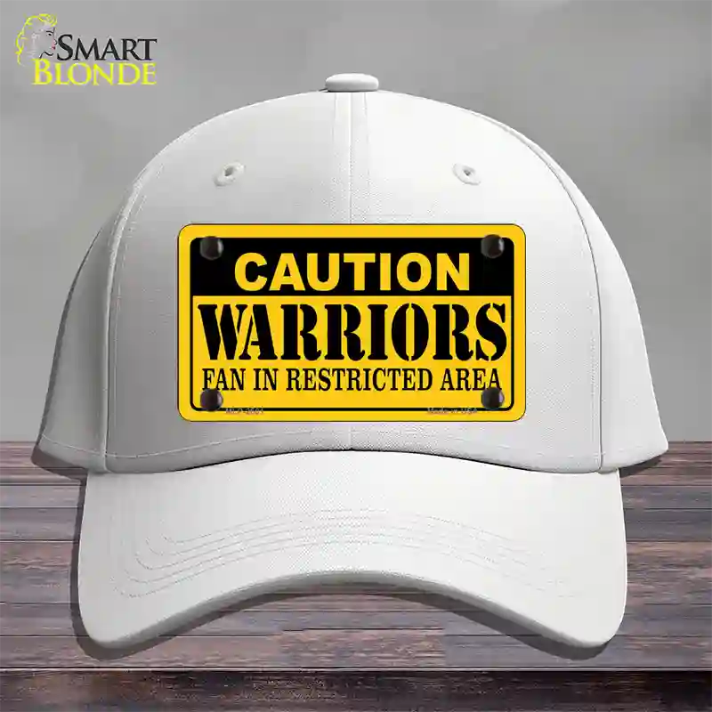 Caution Warriors Fan Novelty License Plate Hat Cotton / White