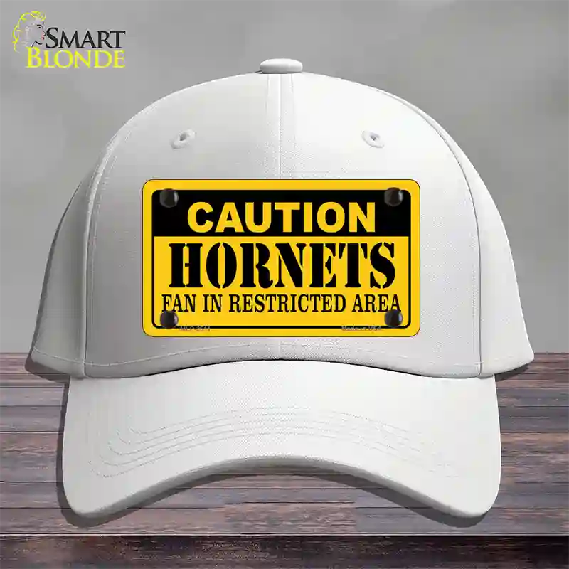 Caution Hornets Fan Novelty License Plate Hat Cotton / White