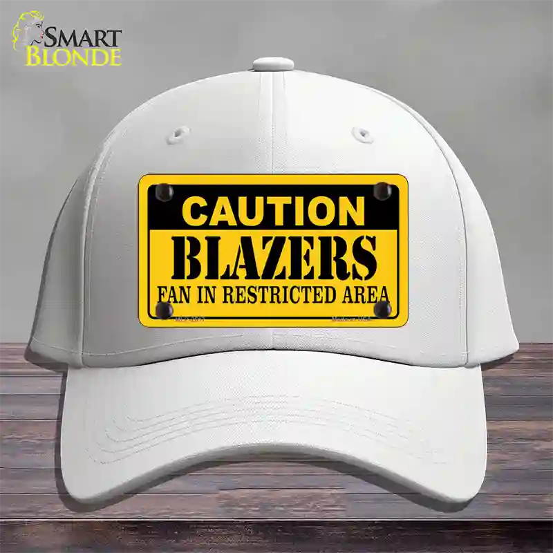 Caution Blazers Fan Novelty License Plate Hat Cotton / White