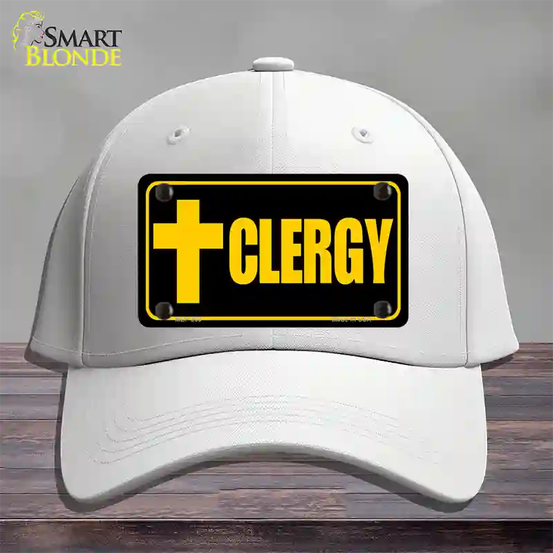 Clergy Vanity Novelty License Plate Hat Cotton / White