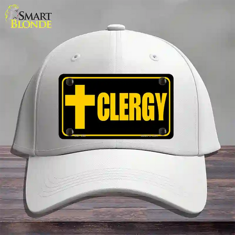 Clergy Vanity Novelty License Plate Hat Cotton / White