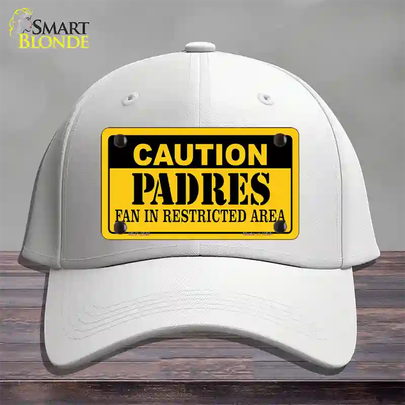 Caution Padres Fan Novelty License Plate Hat Cotton / White