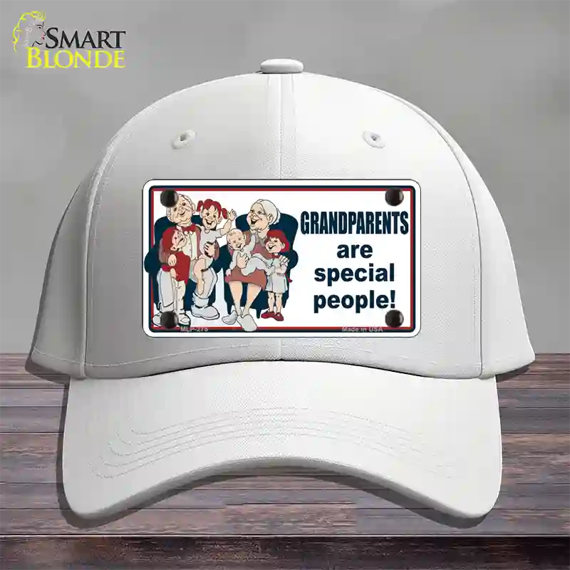 Grandparents Are Special People Novelty License Plate Hat Cotton / White