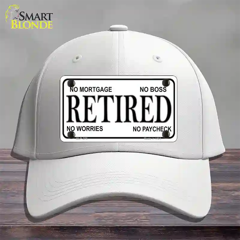 Retired Novelty License Plate Hat Cotton / White