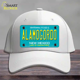 Alamogordo New Mexico Teal Novelty License Plate Hat Cotton / White