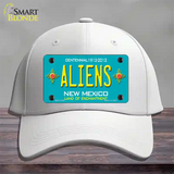 Aliens New Mexico Teal Novelty License Plate Hat Cotton / White