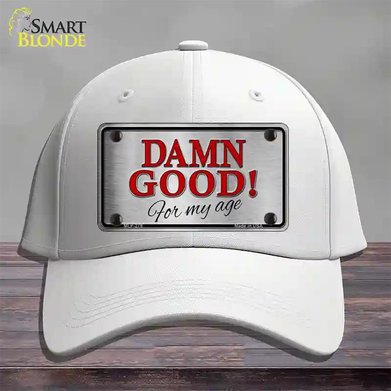 Damn Good Novelty License Plate Hat Cotton / White