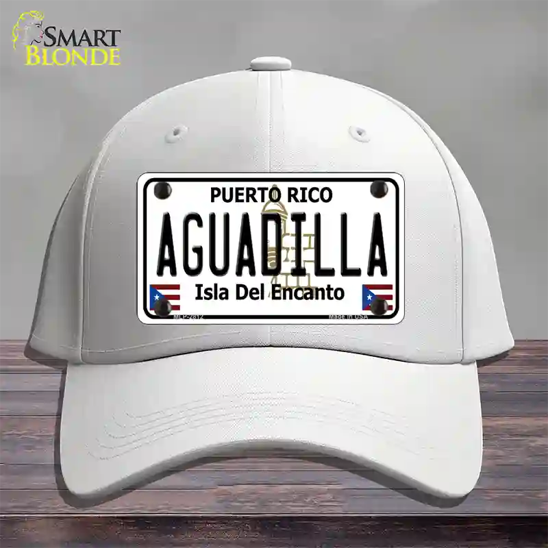 Aguadilla Puerto Rico Novelty License Plate Hat Cotton / White