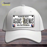 Aguas Buenas Puerto Rico Novelty License Plate Hat Cotton / White