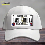 Barceloneta Novelty License Plate Hat Cotton / White