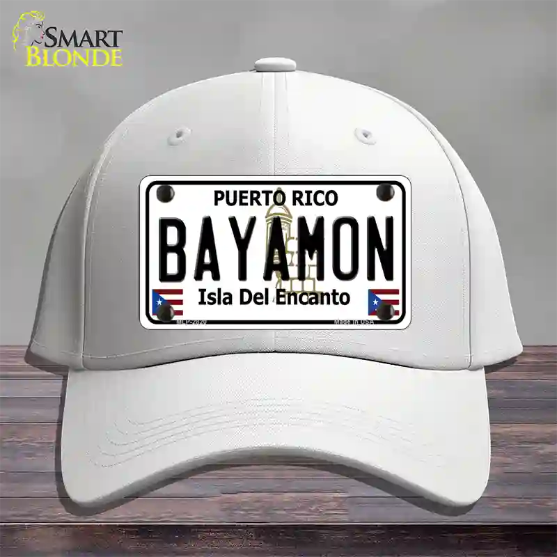 Bayamon Novelty License Plate Hat Cotton / White