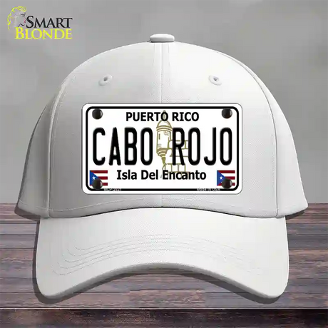 Cabo Rojo Novelty License Plate Hat Cotton / White