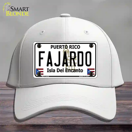 Fajardo Novelty License Plate Hat Cotton / White