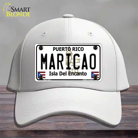 Maricao Puerto Rico Novelty License Plate Hat Cotton / White