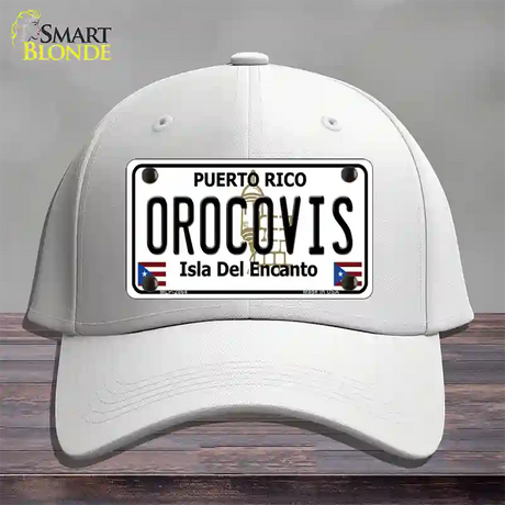 Orocovis Puerto Rico Novelty License Plate Hat Cotton / White