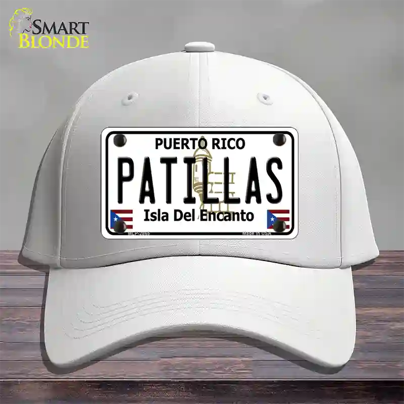 Patillas Puerto Rico Novelty License Plate Hat Cotton / White