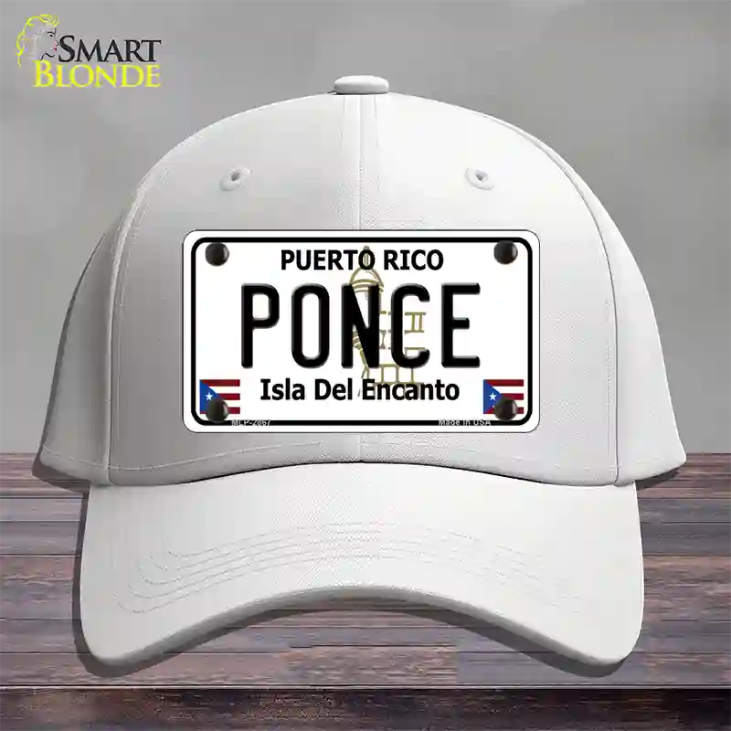 Ponce Puerto Rico Novelty License Plate Hat Cotton / White