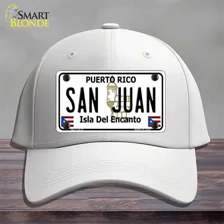 San Juan Puerto Rico Novelty License Plate Hat Cotton / White