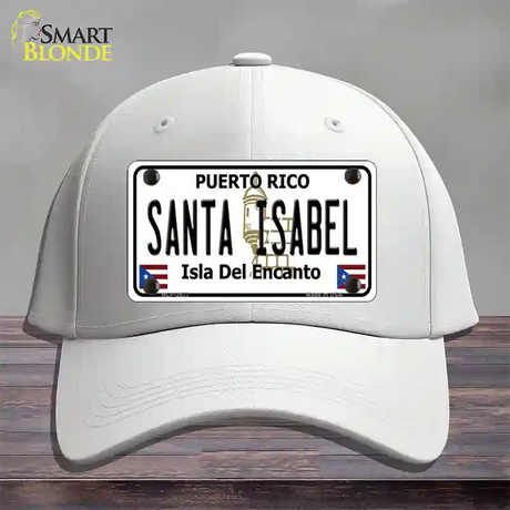 Santa Isabel Puerto Rico Novelty License Plate Hat Cotton / White