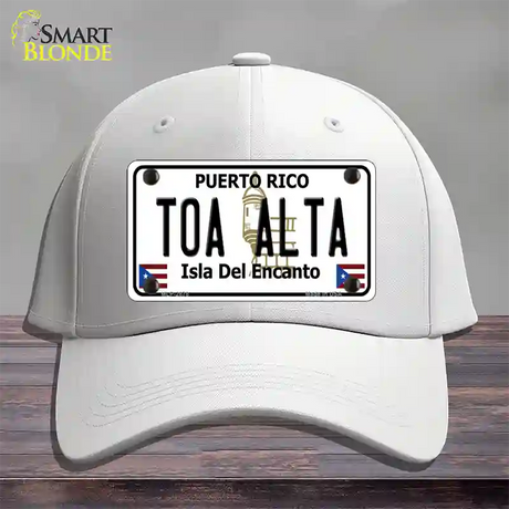 Toa Alta Puerto Rico Novelty License Plate Hat Cotton / White