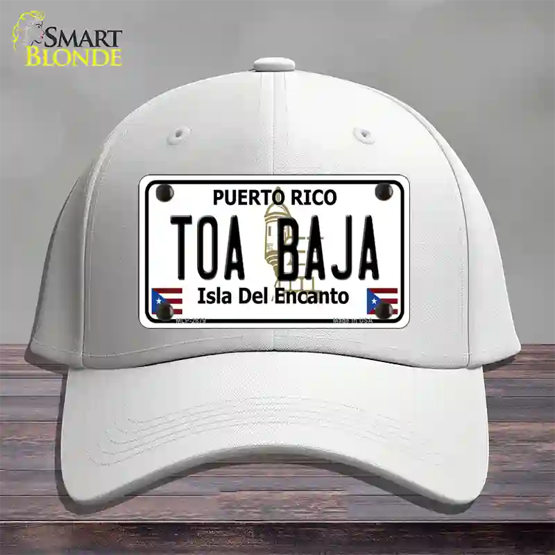 Toa Baja Puerto Rico Novelty License Plate Hat Cotton / White