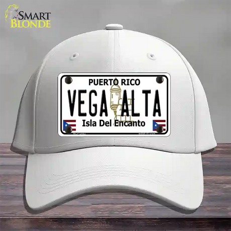 Vega Alta Puerto Rico Novelty License Plate Hat Cotton / White