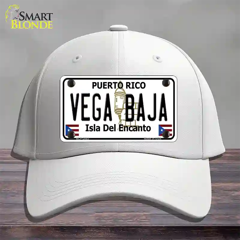 Vega Baja Puerto Rico Novelty License Plate Hat Cotton / White