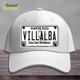 Villalba Puerto Rico Novelty License Plate Hat Cotton / White