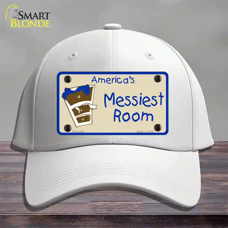 Americas Messiest Room Novelty License Plate Hat Cotton / White