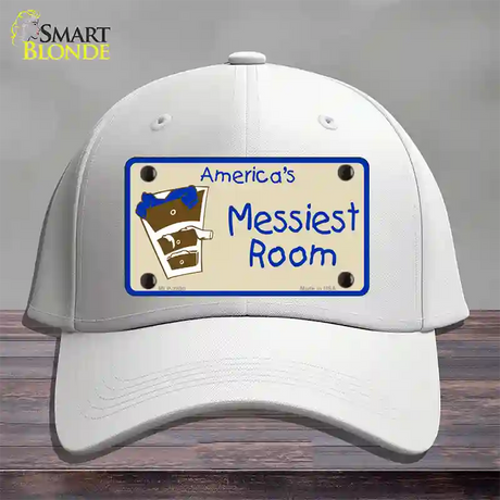 Americas Messiest Room Novelty License Plate Hat Cotton / White