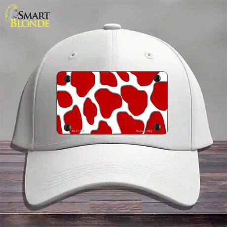 Red White Giraffe Novelty License Plate Hat Cotton / White