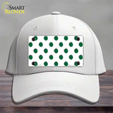 Green White Polka Dot Novelty License Plate Hat Cotton / White