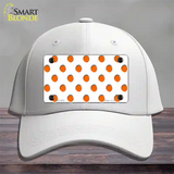 Orange White Polka Dot Novelty License Plate Hat Cotton / White