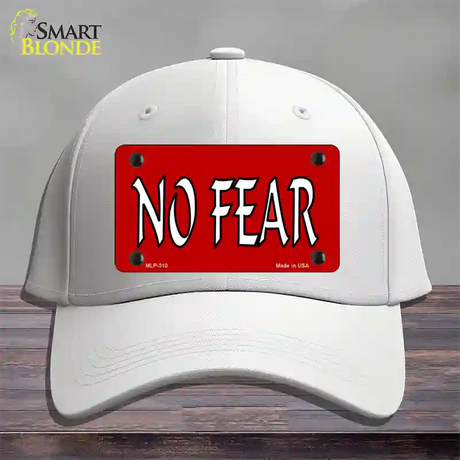 No Fear Novelty License Plate Hat Cotton / White