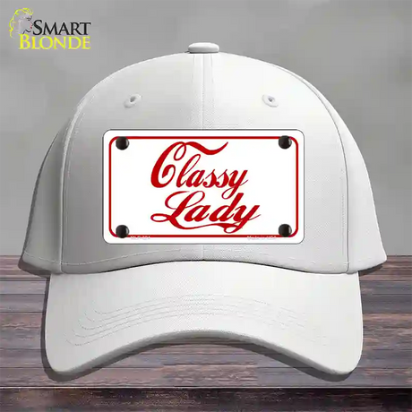 Classy Lady Novelty License Plate Hat Cotton / White