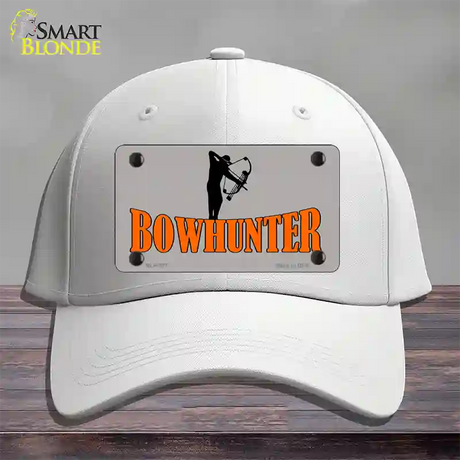 Bow Hunter Novelty License Plate Hat Cotton / White