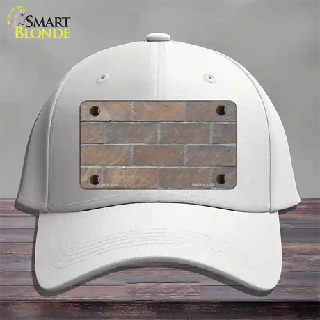 Brick Wall Novelty License Plate Hat Cotton / White