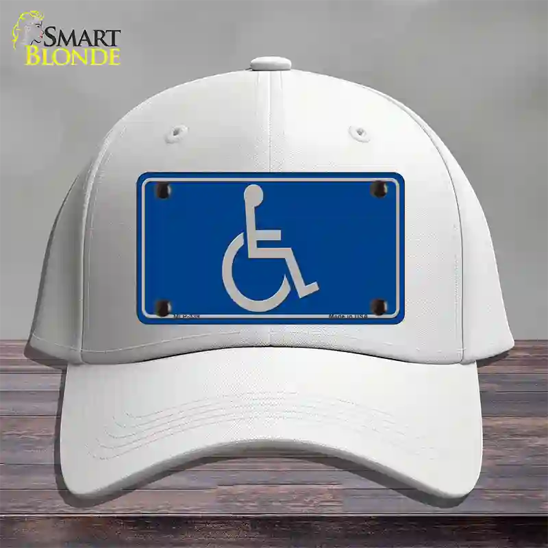 Handicap Logo Novelty License Plate Hat Cotton / White