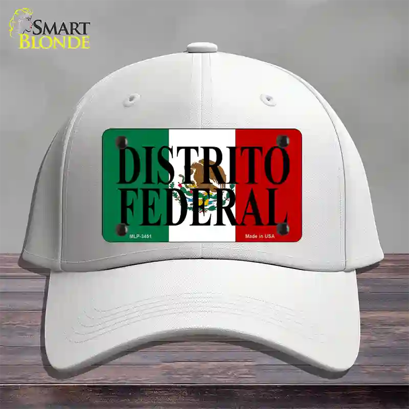 Distrito Federal Mexico Flag Novelty License Plate Hat Cotton / White